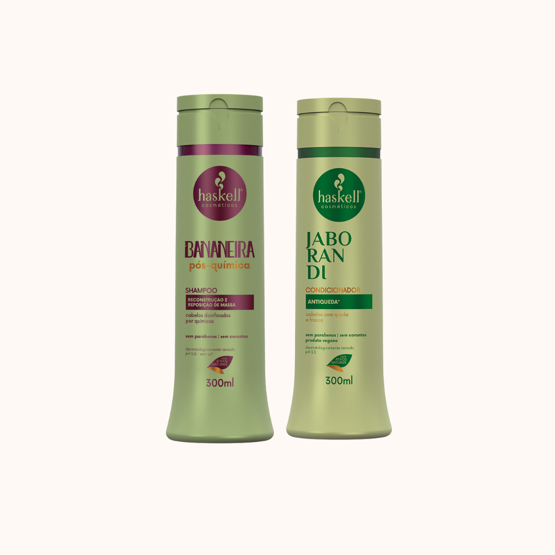 Dúo Shampoo Bananeira 300ml + Acondicionador Jaborandi 300ml +  Regalo Sorpresa