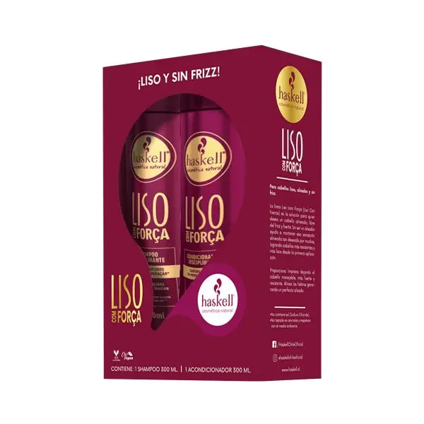 Pack Liso com Forca- Cabello Liso, Fuerte y Libre de Frizz